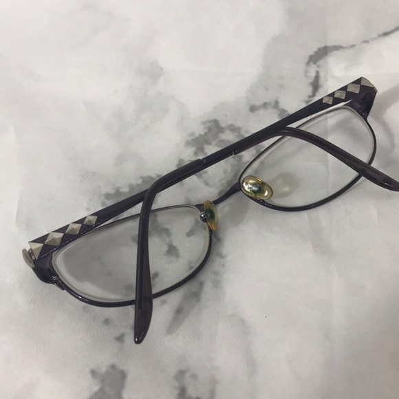Valerie Spencer plum studded glasses frames only - Picture 4 of 4